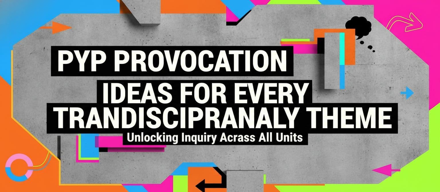 PYP Provocation Ideas cover image