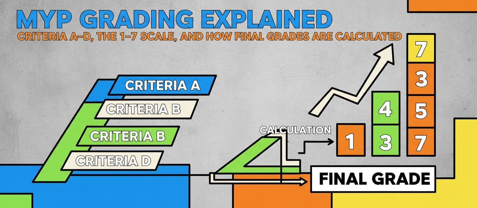 MYP Grading: Criteria A–D & 1–7 Scale cover image