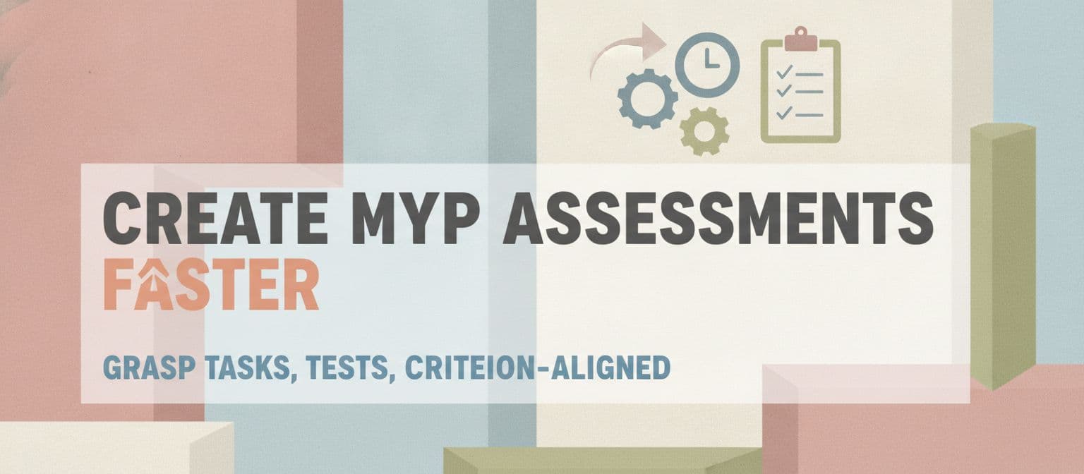 How to Create MYP Assessments Faster (GRASP Tasks, Tests, Criterion-Aligned) cover image