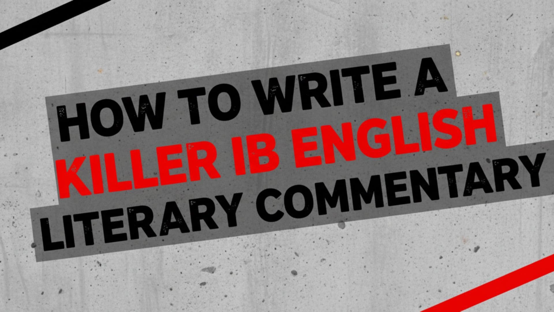 How to Master IB English Literary Commentary Writing cover image